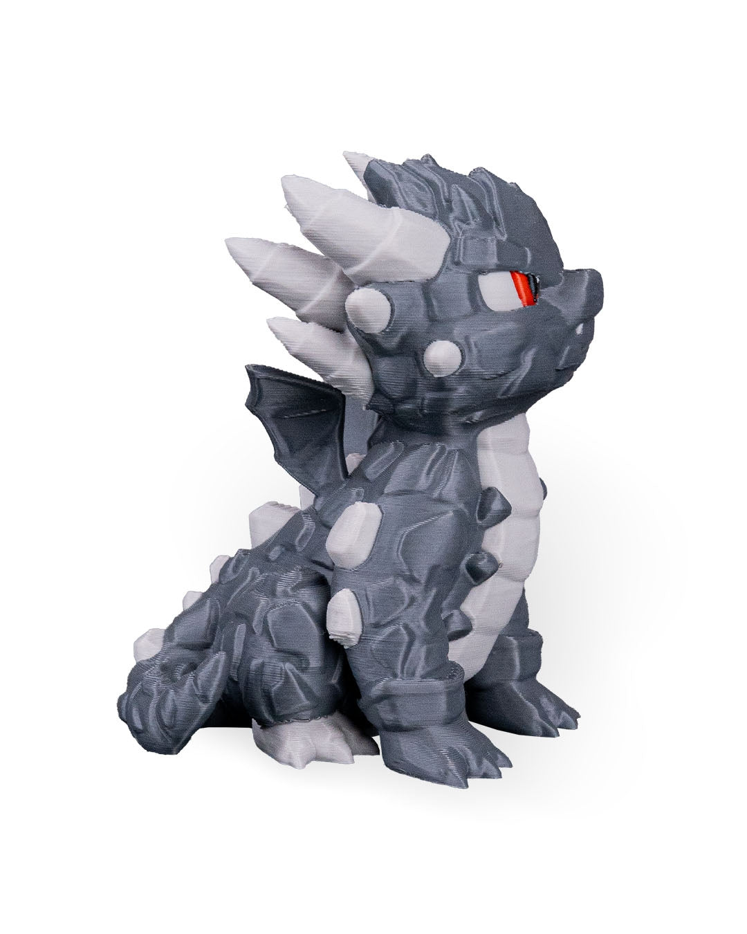 Rocky Baby Dragon and Crystal Egg Set – Handcrafted Fantasy Figurines – 10cm Dragon - 15cm Egg – Unique Collectible
