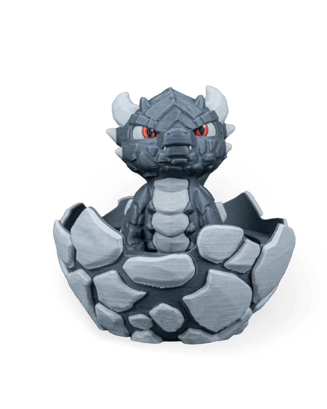 Rocky Baby Dragon and Crystal Egg Set – Handcrafted Fantasy Figurines – 10cm Dragon - 15cm Egg – Unique Collectible