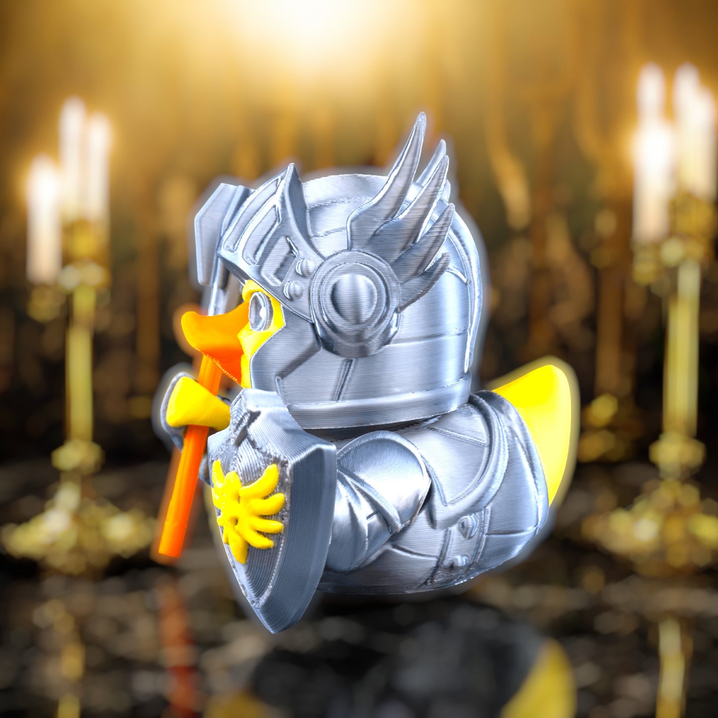 Sir Quackalot – 3D Printed Articulated Knight Duck | Medieval Collectible for Jeep Owners & Duck Lovers