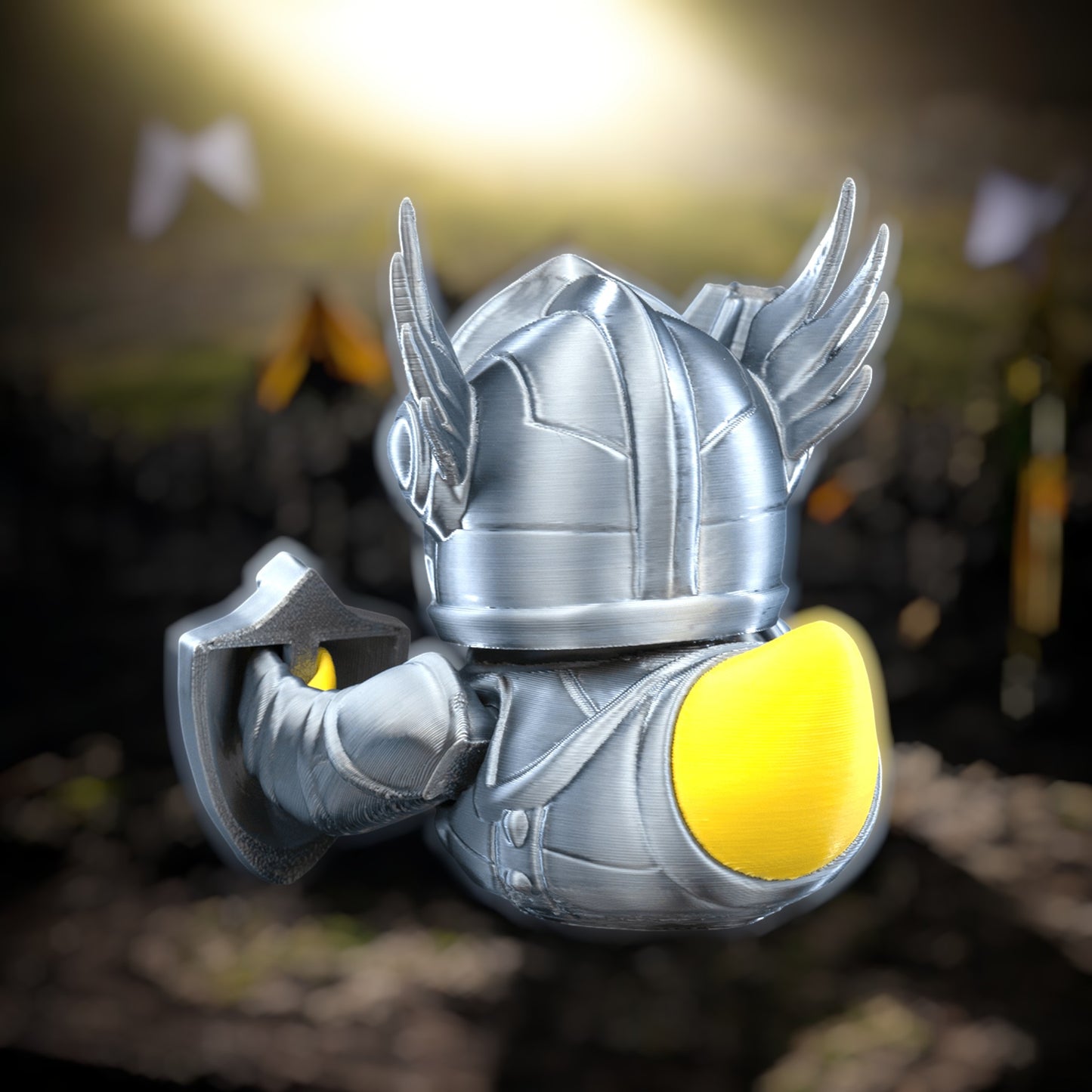 Sir Quackalot – 3D Printed Articulated Knight Duck | Medieval Collectible for Jeep Owners & Duck Lovers