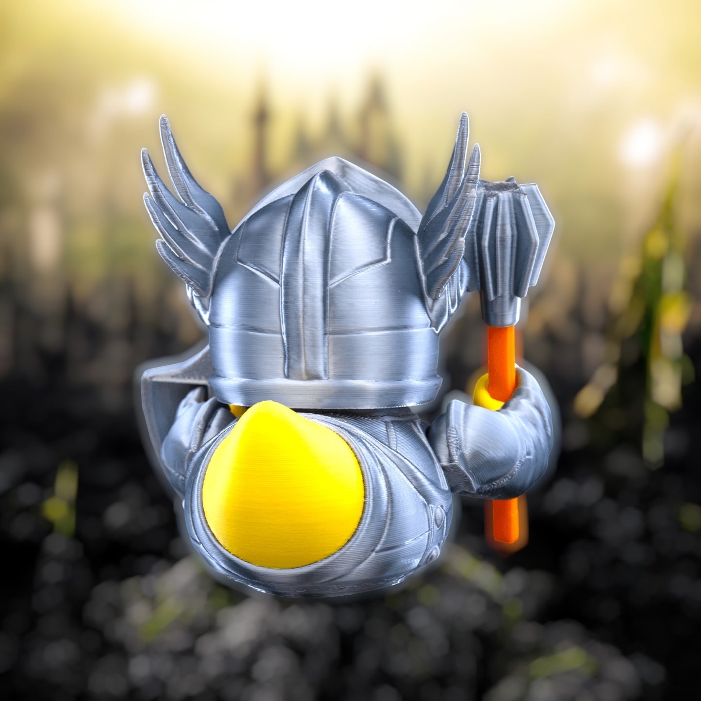 Sir Quackalot – 3D Printed Articulated Knight Duck | Medieval Collectible for Jeep Owners & Duck Lovers