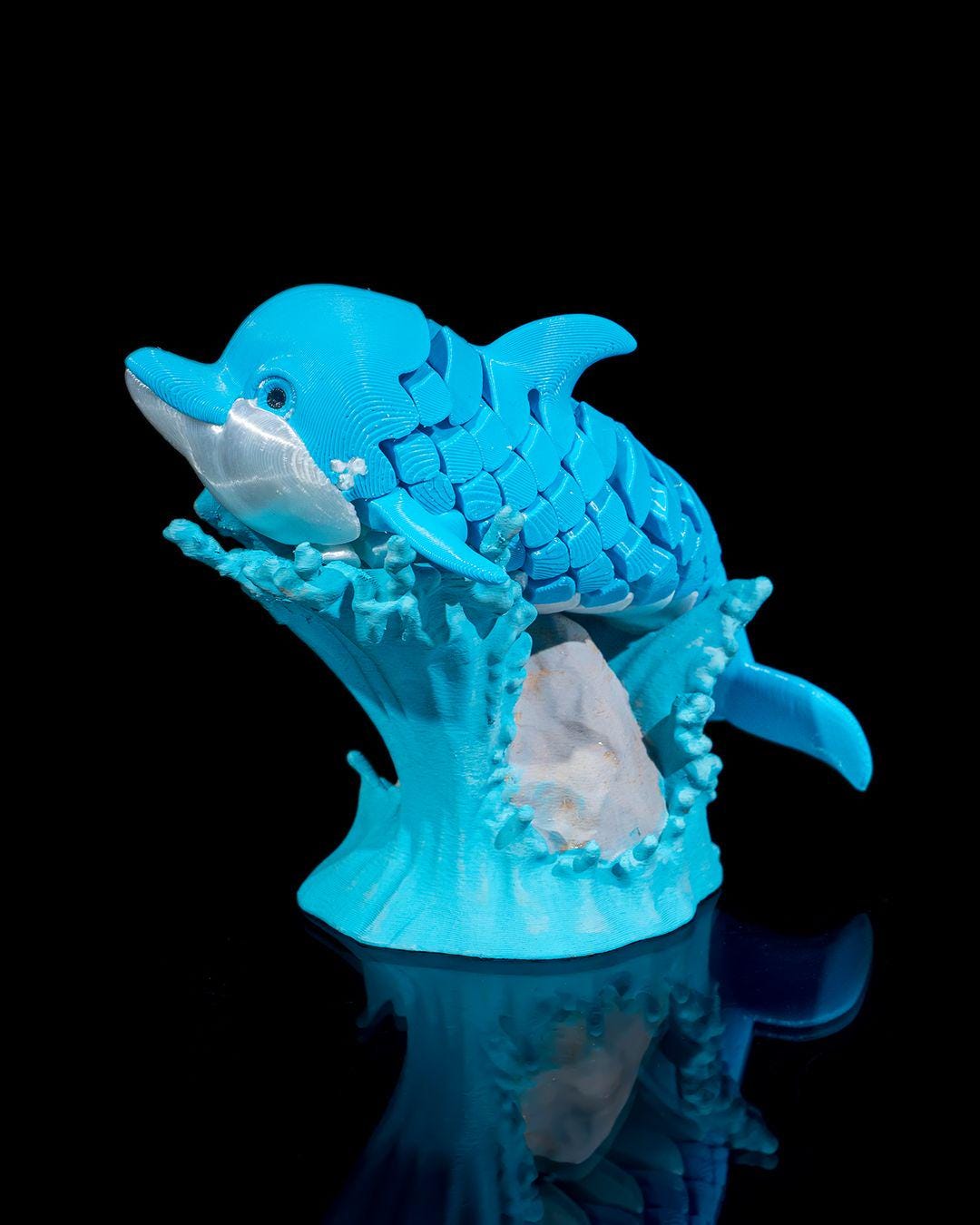 Dennis the Dolphin - Articulated Sea Creature Fidget Toy | Poseable Dolphin