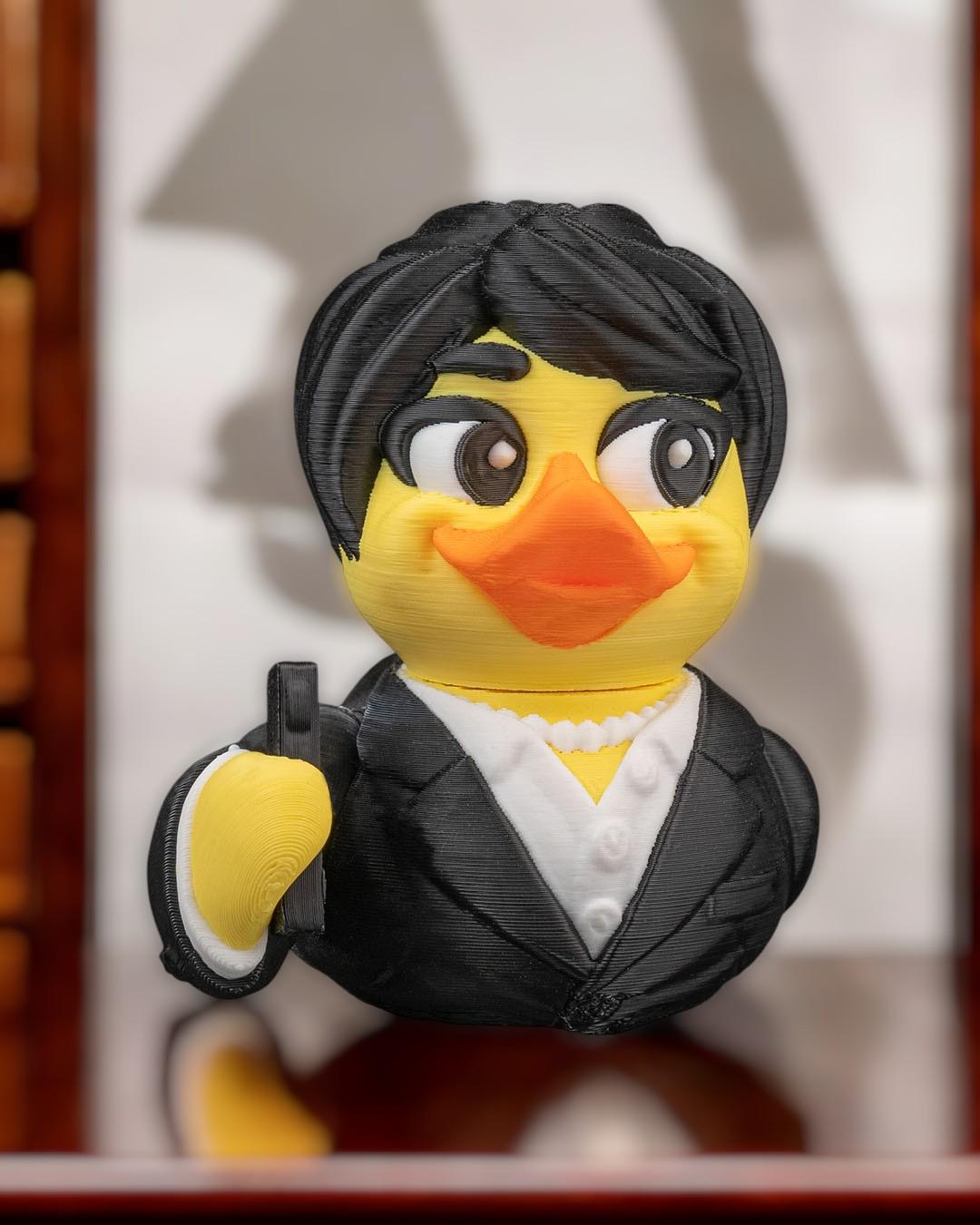 The Godfeather – 3D Printed Duck Figurine | Funny Articulated Collectible | Customizable Desk Decor Gift