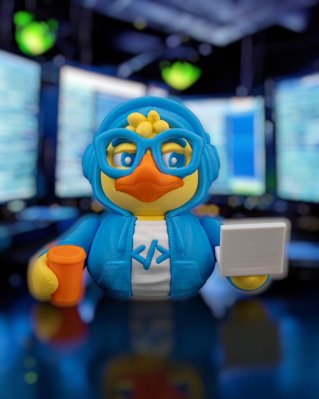 Code Quacker 3D Printed Articulated Duck Figurine | Funny Collectible for Jeep Owners | Duck Lovers | Programmer Gift