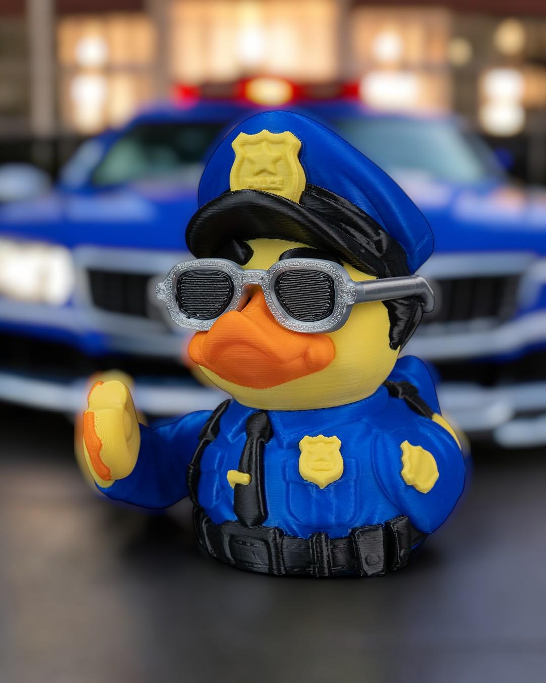 Quop 3D Printed Articulated Duck Figurine | Funny Collectible for Jeep Owners | Duck Lovers | Law Enforcement Gift