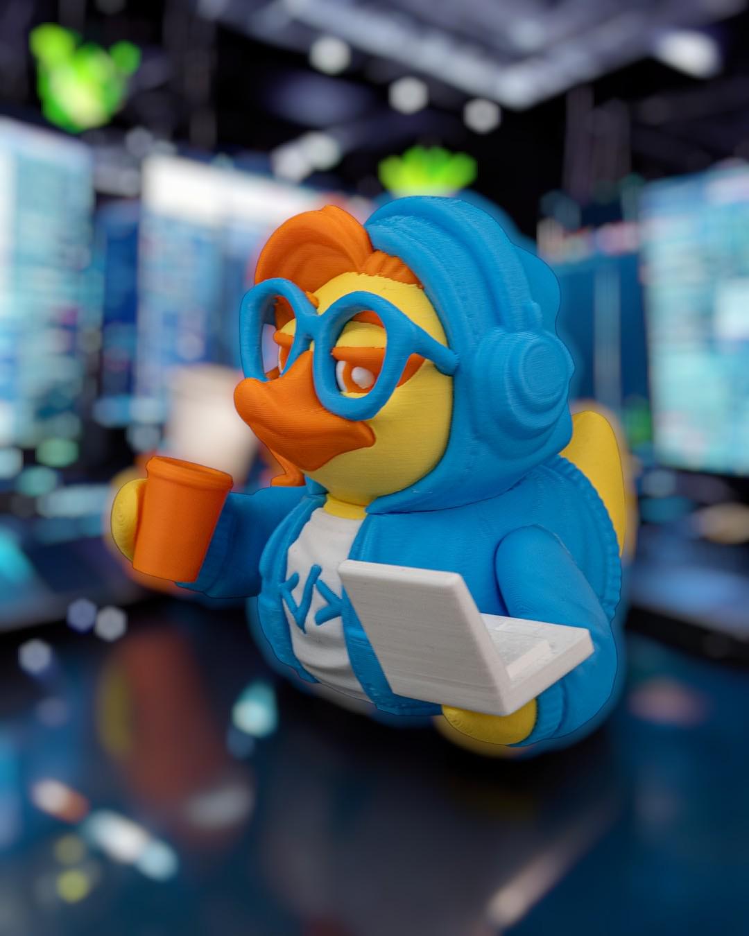 Code Quacker 3D Printed Articulated Duck Figurine | Funny Collectible for Jeep Owners | Duck Lovers | Programmer Gift