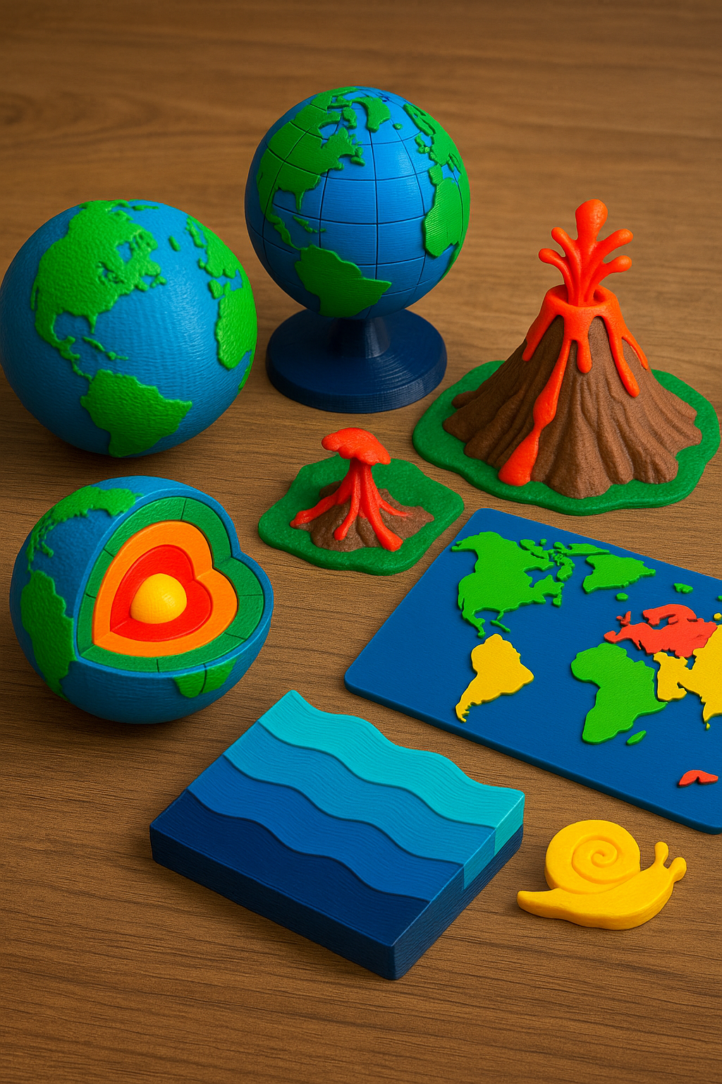 🌍 GEO WHIZ Collection – 3D Printed Geography Models for Learning & Exploration 🌋
