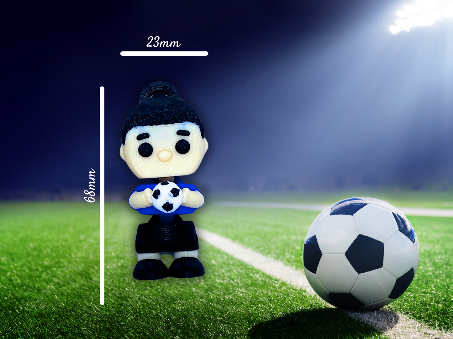 Soccer Player Pocket Pal Toy & Keychain