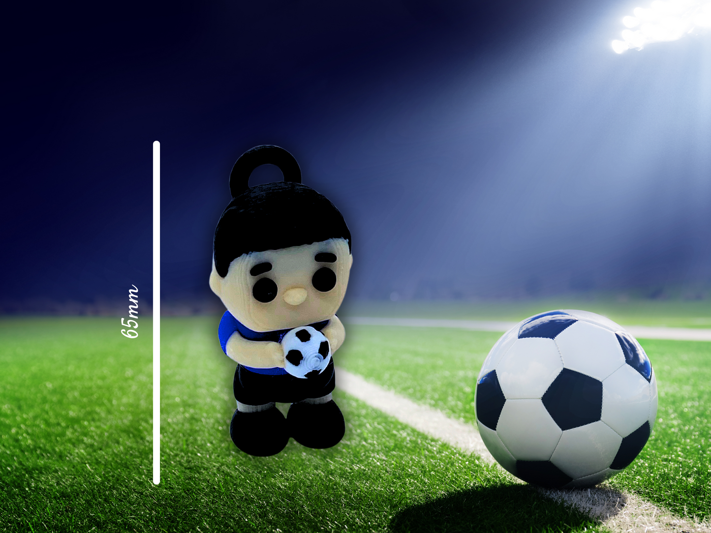 Soccer Player Pocket Pal Toy & Keychain