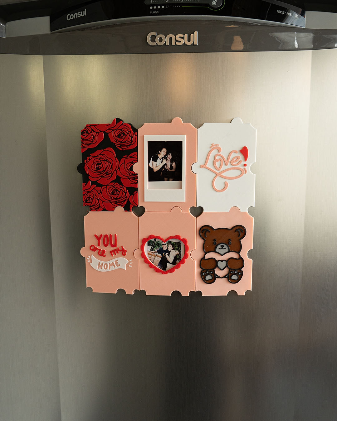 Puzzled Love Magnetic Photo Frame