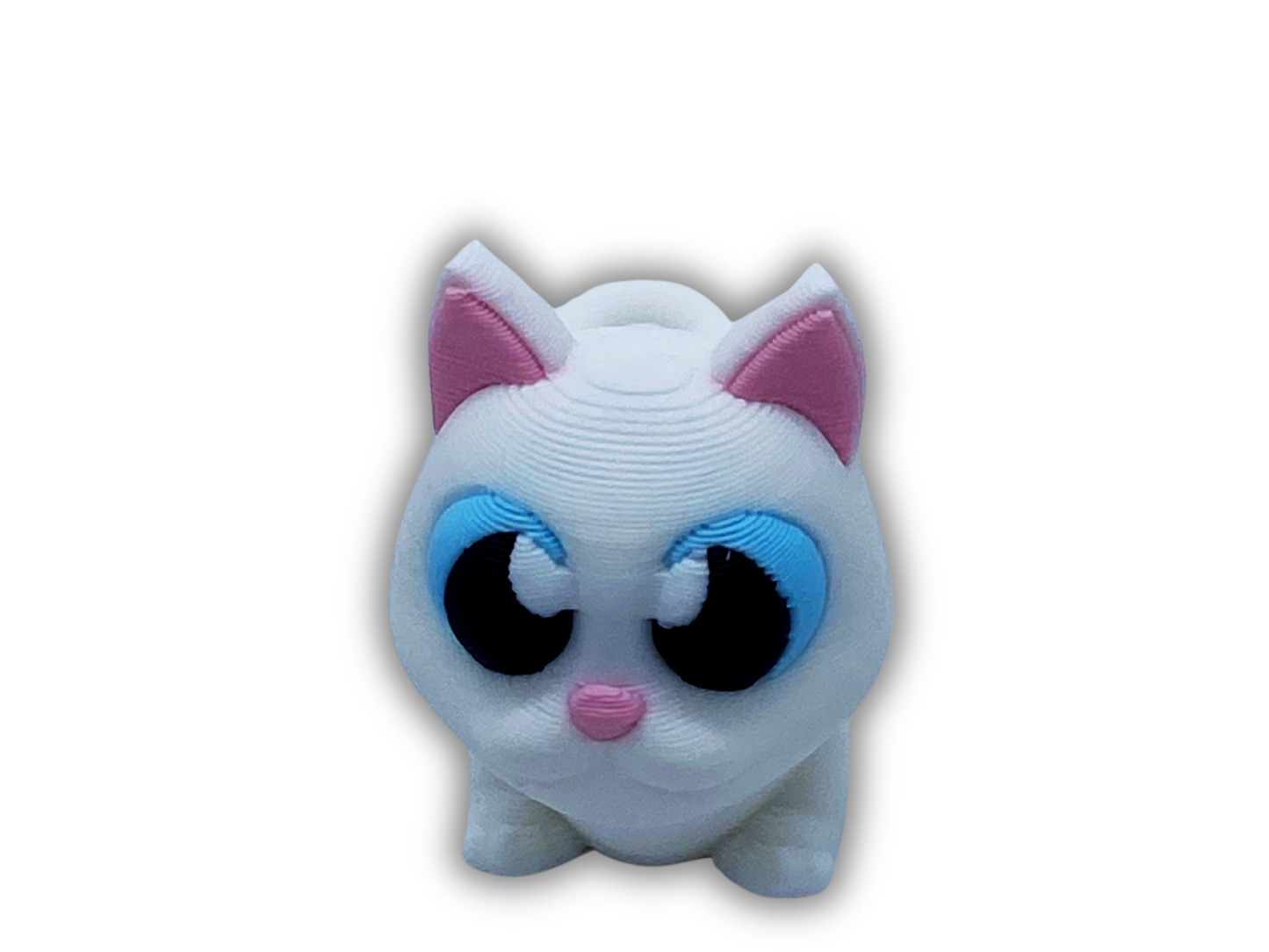 White Cat Pocket Pal Toy & Keychain