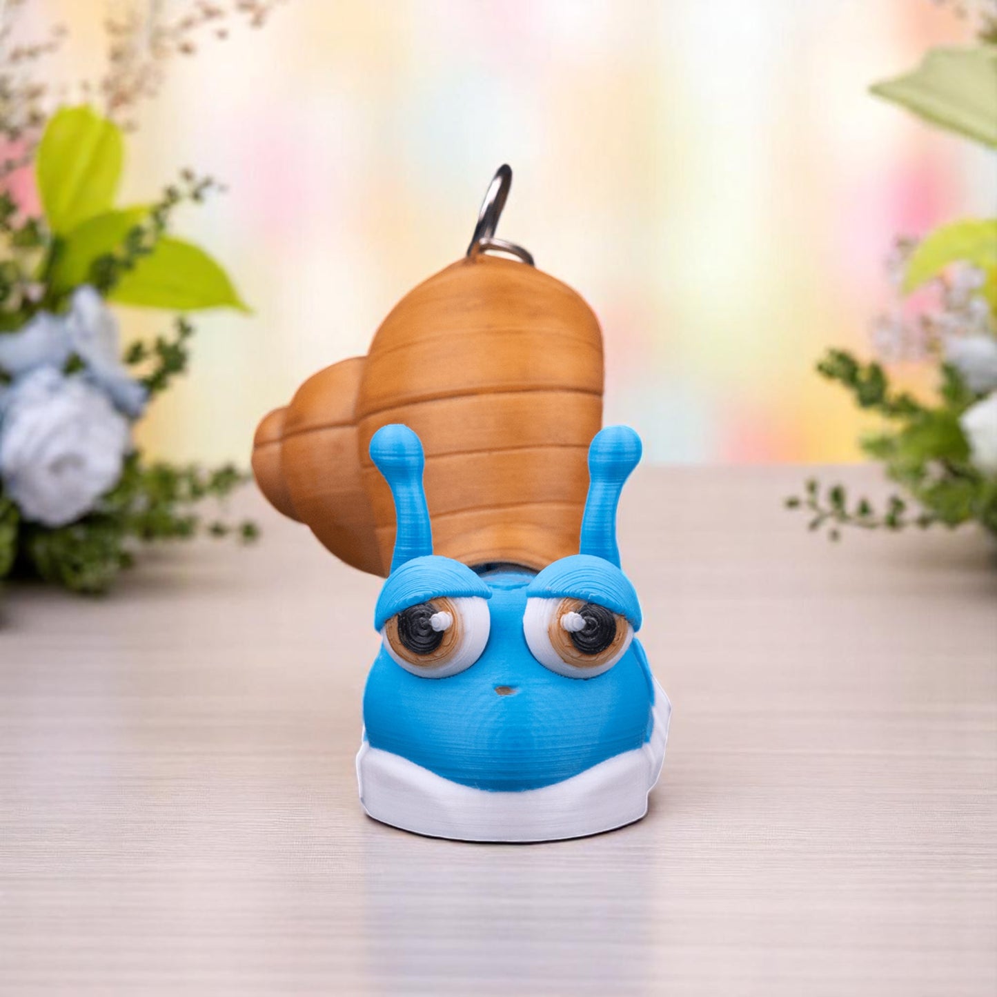 Abigail the Snail – 3D Printed Articulated Mesh Snail Keychain | Sensory Fidget Toy & Cute Desk Pet