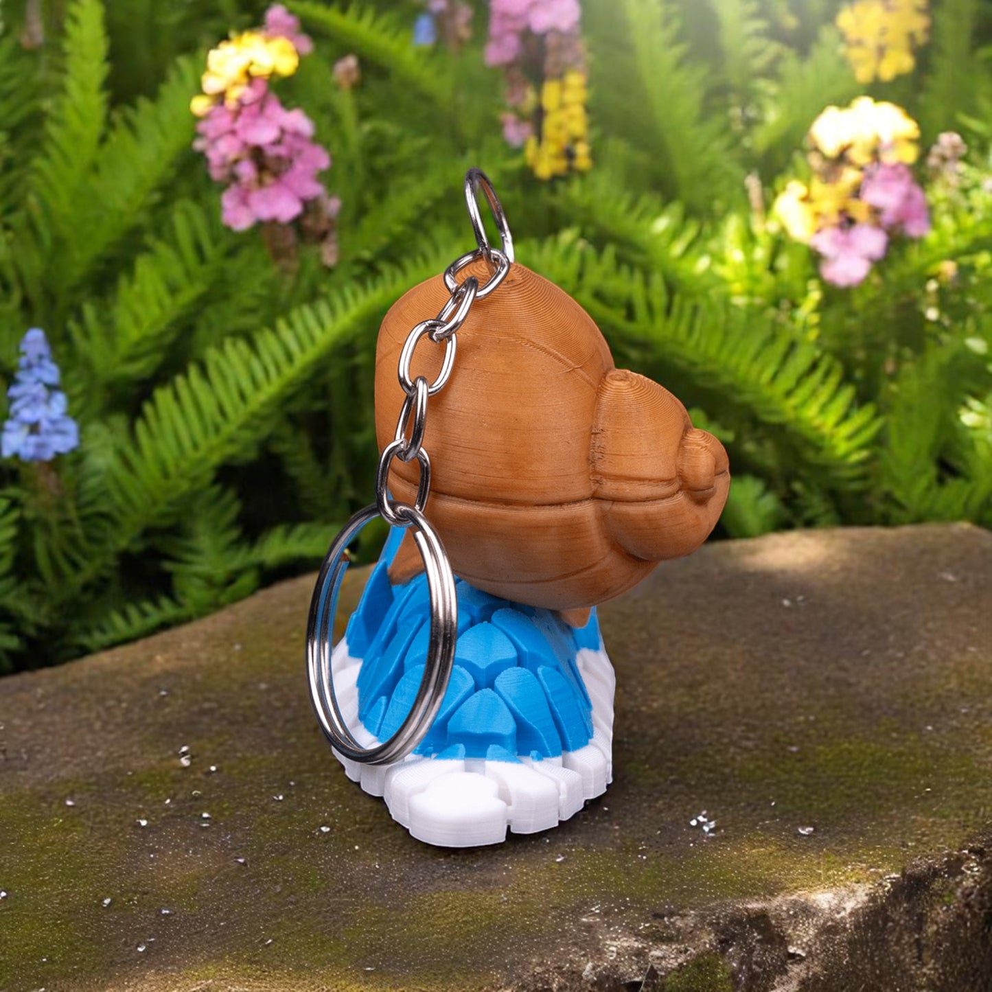Abigail the Snail – 3D Printed Articulated Mesh Snail Keychain | Sensory Fidget Toy & Cute Desk Pet