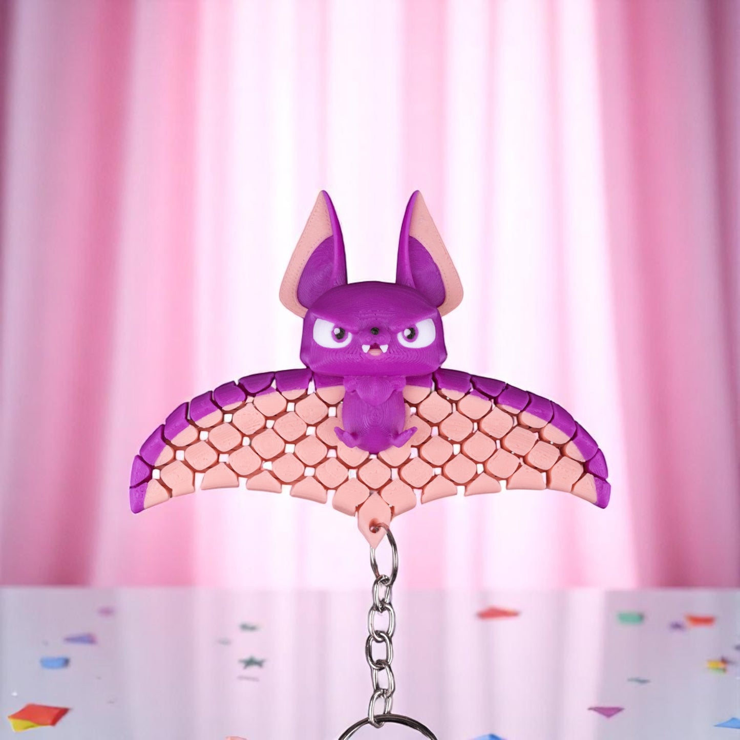 Beth the Bat – Articulated Mesh Fidget Toy | 3D Printed Halloween Bat Creature