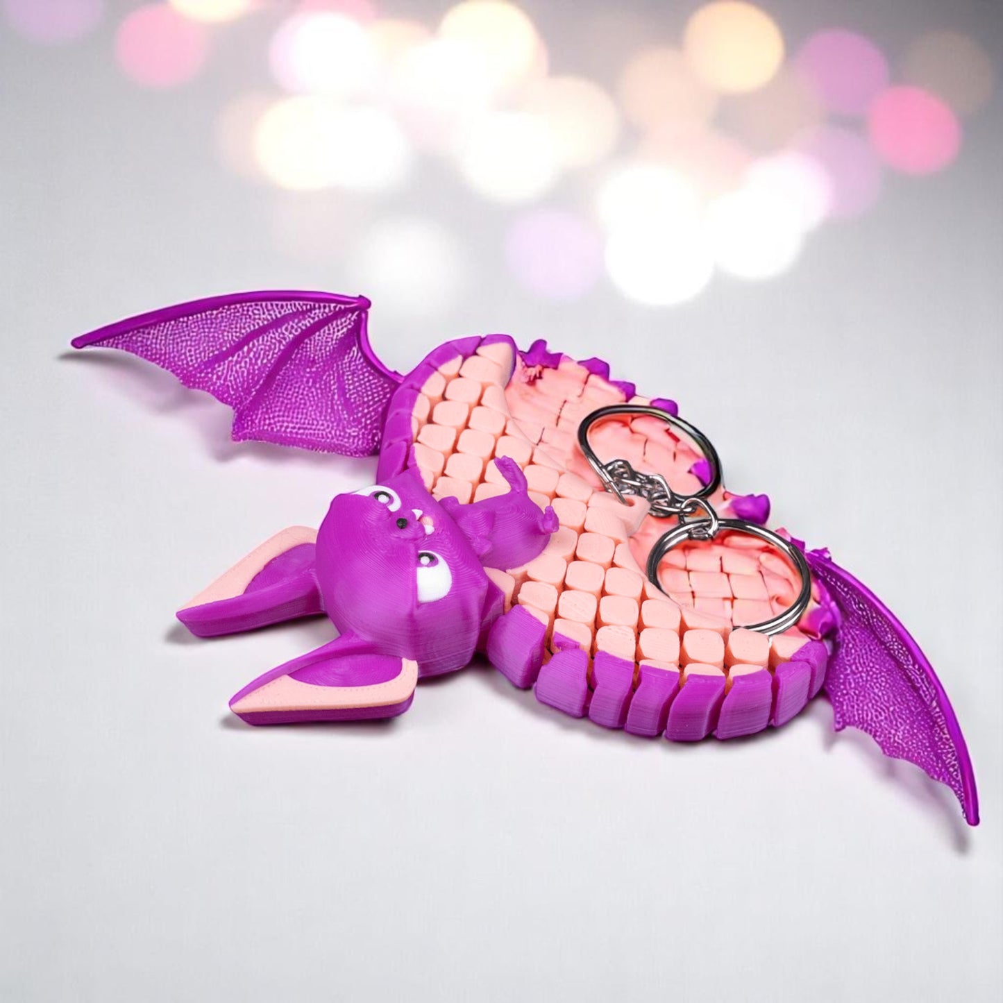 Beth the Bat – Articulated Mesh Fidget Toy | 3D Printed Halloween Bat Creature