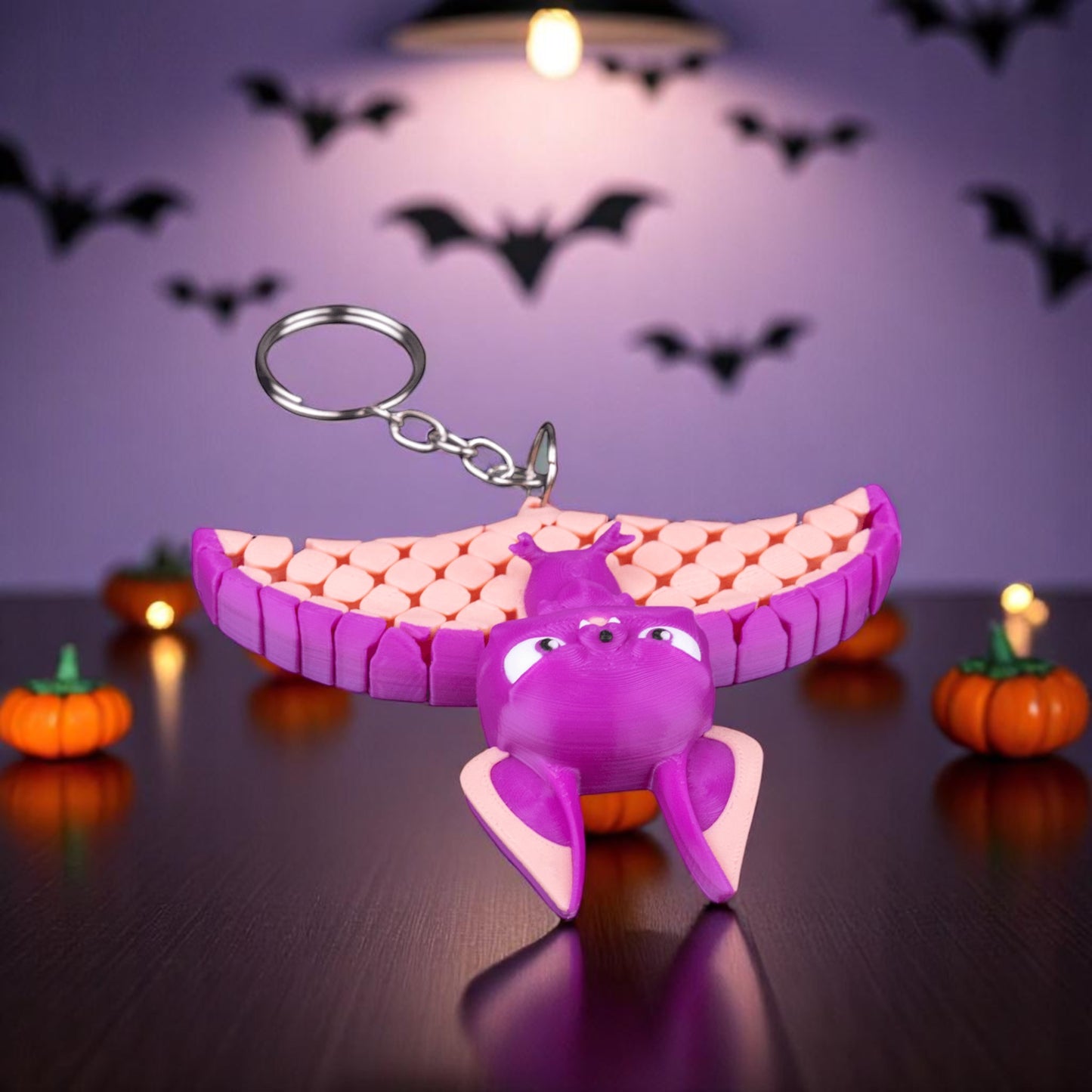 Beth the Bat – Articulated Mesh Fidget Toy | 3D Printed Halloween Bat Creature