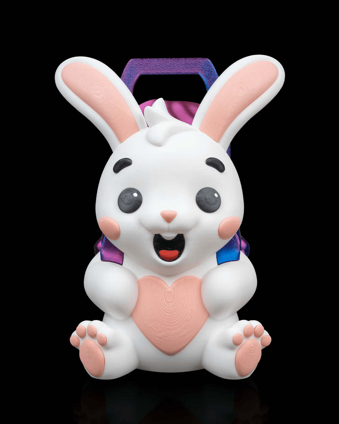 Bunny on the Go – Customizable 3D Printed Easter Basket with Backpack, 22 x 20 x 18 cm