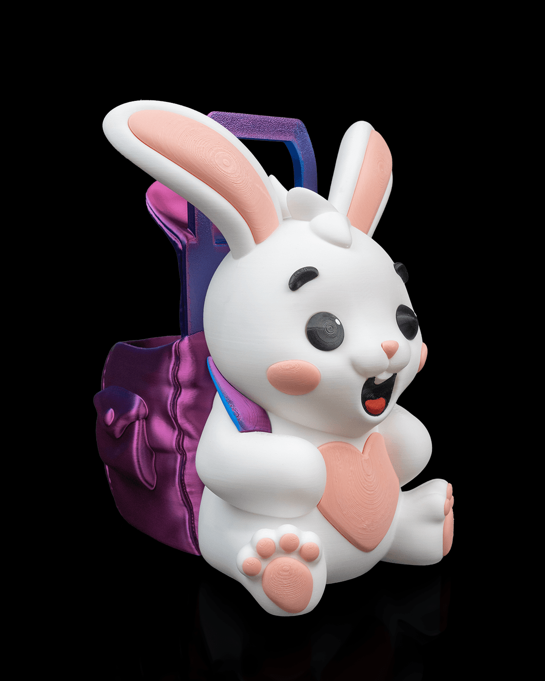 Bunny on the Go – Customizable 3D Printed Easter Basket with Backpack, 22 x 20 x 18 cm