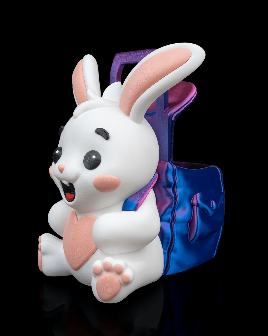 Bunny on the Go – Customizable 3D Printed Easter Basket with Backpack, 22 x 20 x 18 cm