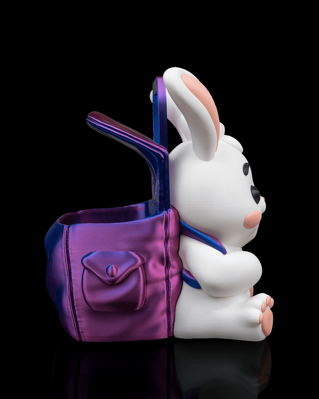 Bunny on the Go – Customizable 3D Printed Easter Basket with Backpack, 22 x 20 x 18 cm