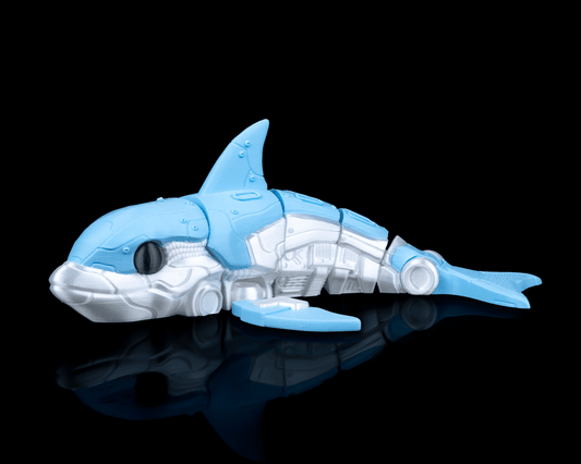 D0L‑PH1N “HydroSentinel” – 3D Printed Mini Hydro-Guard, Articulated Aquatic Fidget & STEM Desk Pet