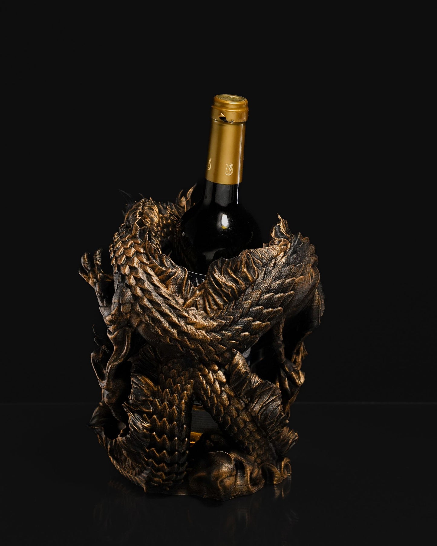 Porte-bouteilles de vin en forme de dragon chinois 