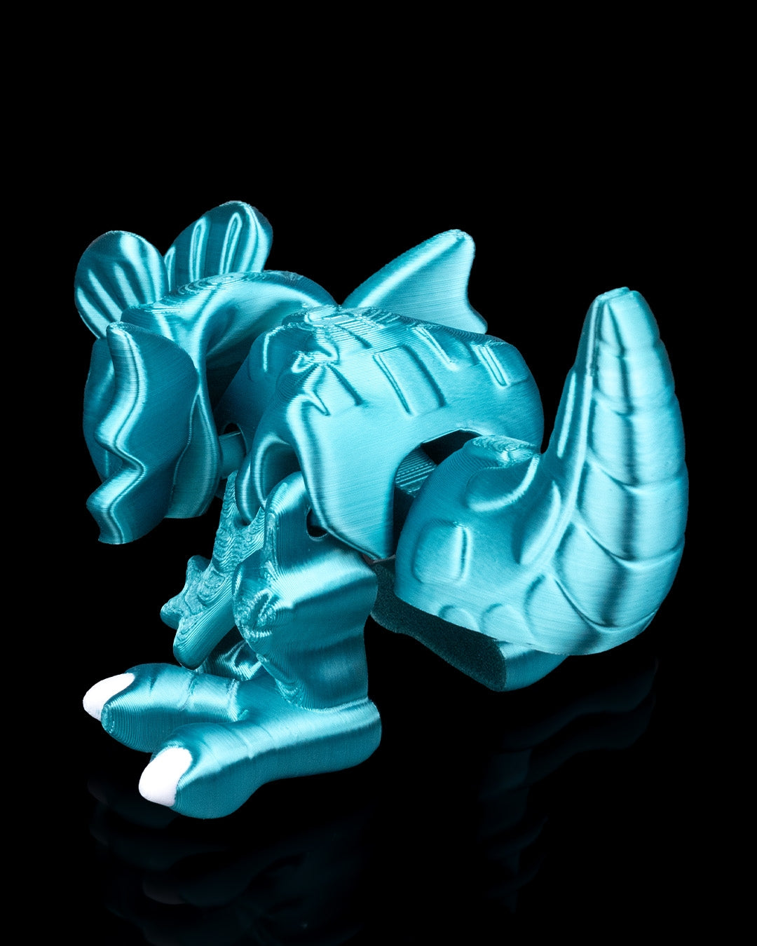 Dilophosaurus Flexi Dinosaur Toy – 8cm Articulated Figure with Pull-Tail Mouth Action | Dual & Tri-Color Flexible Dino Fidget Toy