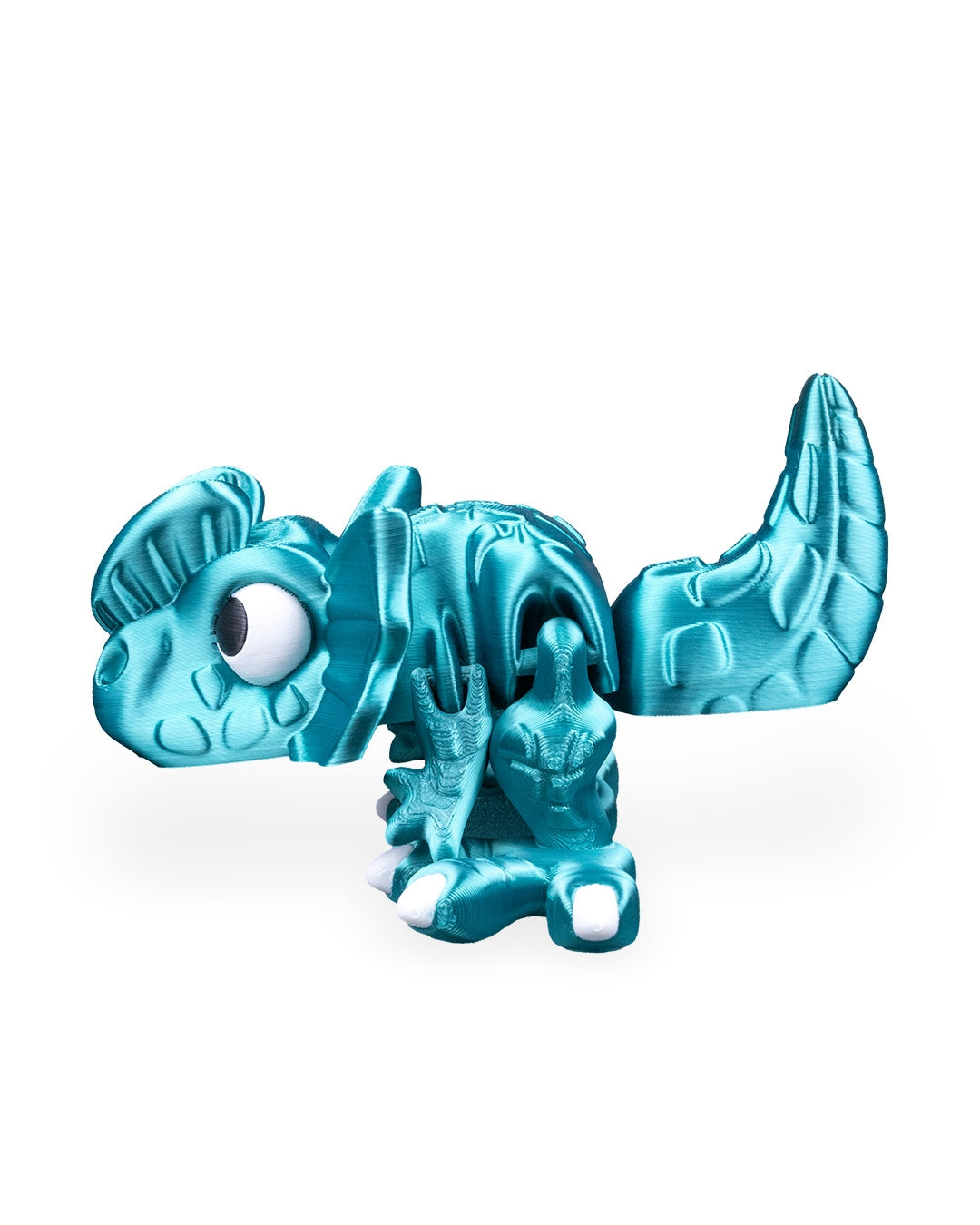 Dilophosaurus Flexi Dinosaur Toy – 8cm Articulated Figure with Pull-Tail Mouth Action | Dual & Tri-Color Flexible Dino Fidget Toy
