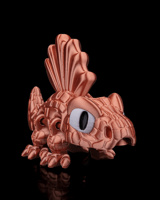 Dimetrodon Flexi Dinosaur Toy – 8cm Articulated Figure with Sailed Back | Dual & Tri-Color Flexible Fidget Dino