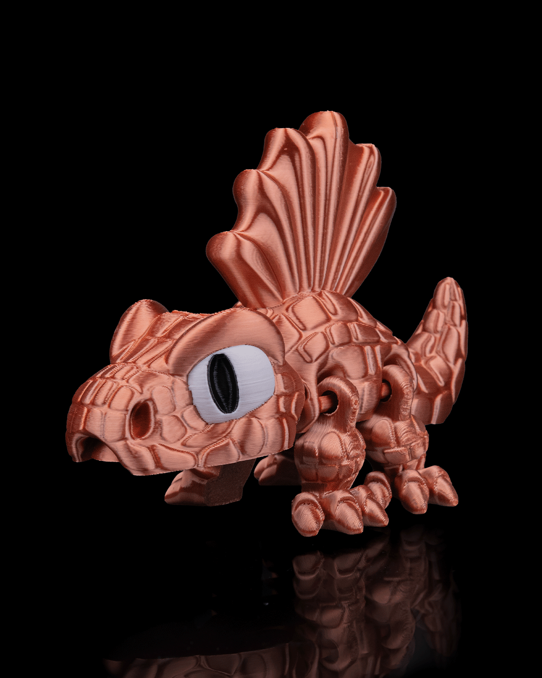 Dimetrodon Flexi Dinosaur Toy – 8cm Articulated Figure with Sailed Back | Dual & Tri-Color Flexible Fidget Dino
