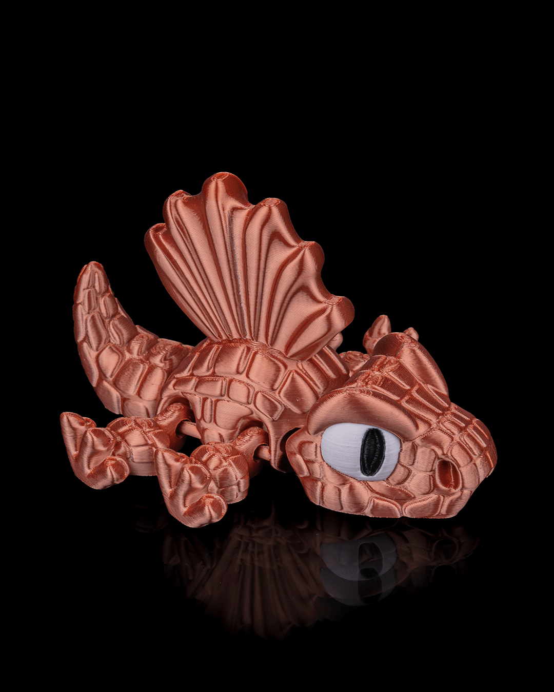 Dimetrodon Flexi Dinosaur Toy – 8cm Articulated Figure with Sailed Back | Dual & Tri-Color Flexible Fidget Dino