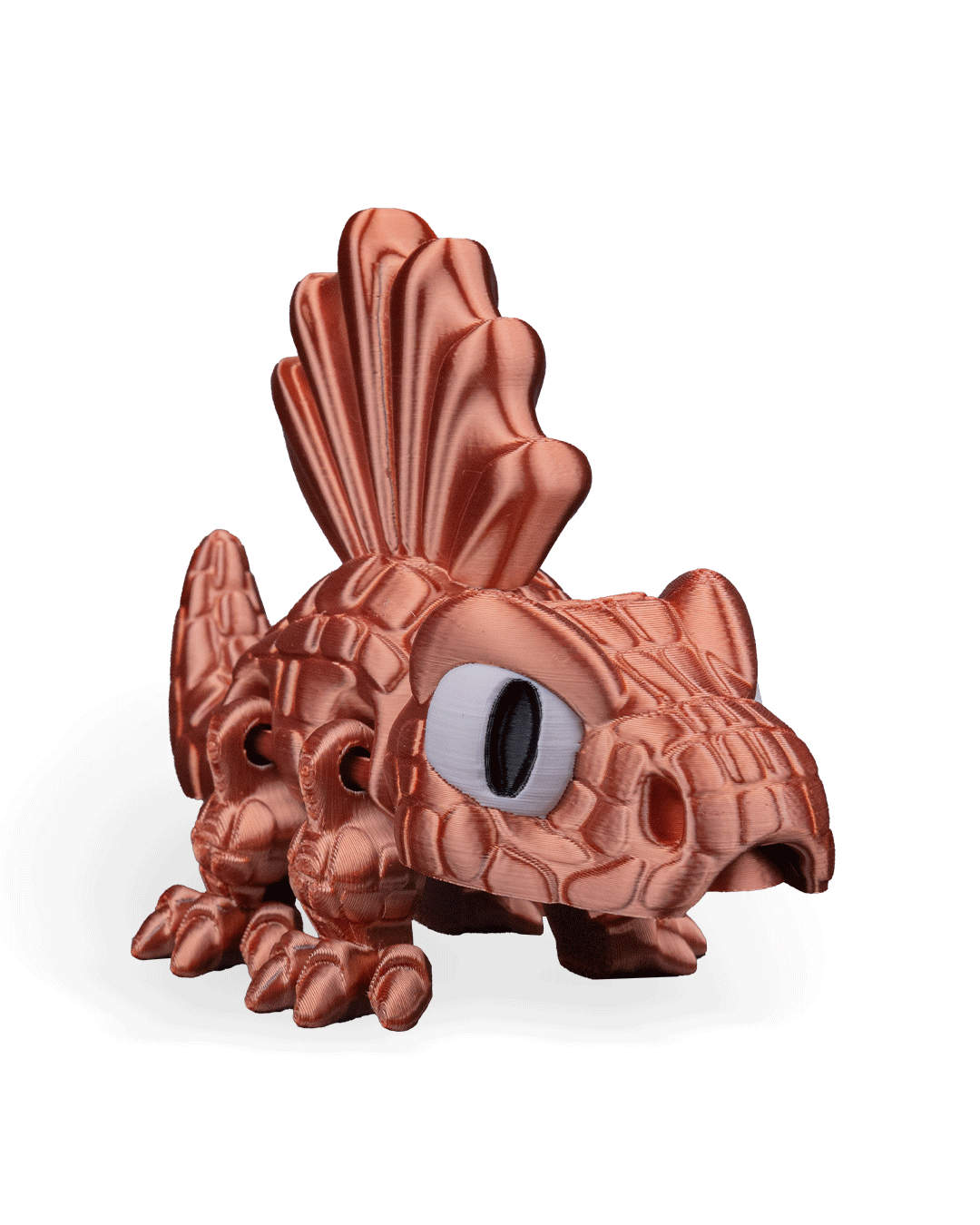 Dimetrodon Flexi Dinosaur Toy – 8cm Articulated Figure with Sailed Back | Dual & Tri-Color Flexible Fidget Dino