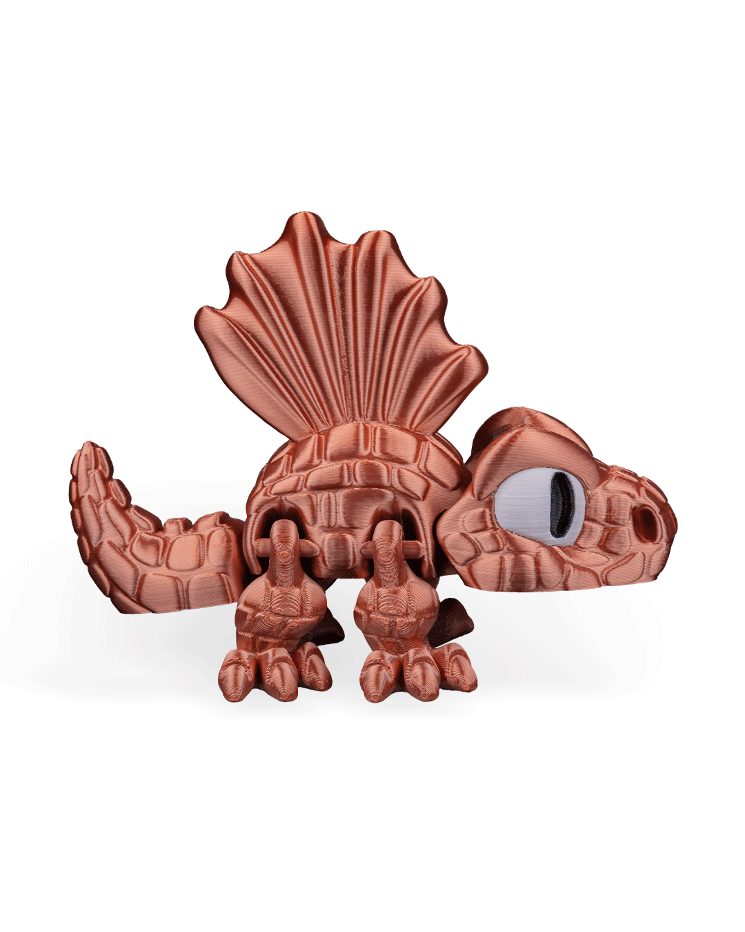 Dimetrodon Flexi Dinosaur Toy – 8cm Articulated Figure with Sailed Back | Dual & Tri-Color Flexible Fidget Dino