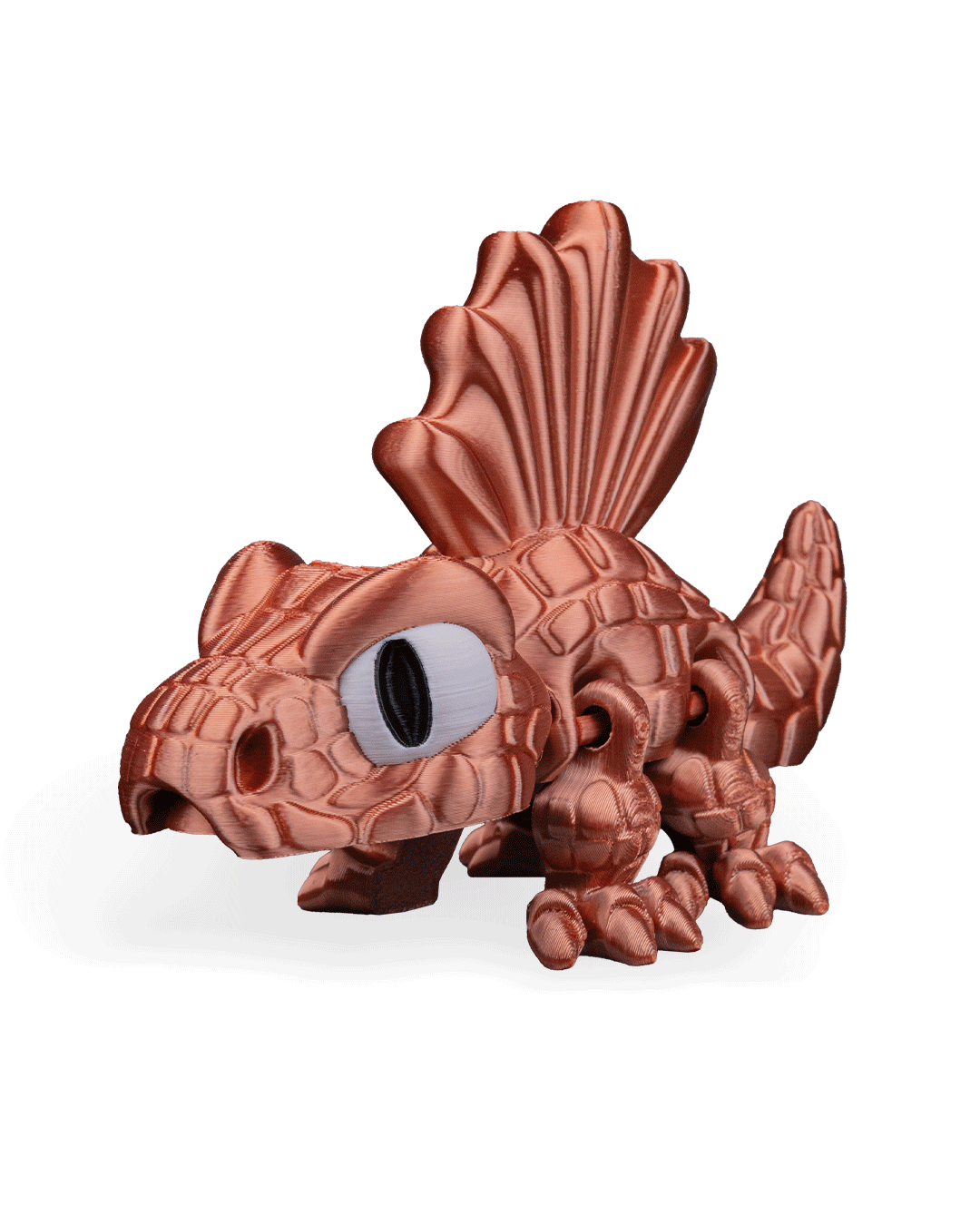 Dimetrodon Flexi Dinosaur Toy – 8cm Articulated Figure with Sailed Back | Dual & Tri-Color Flexible Fidget Dino