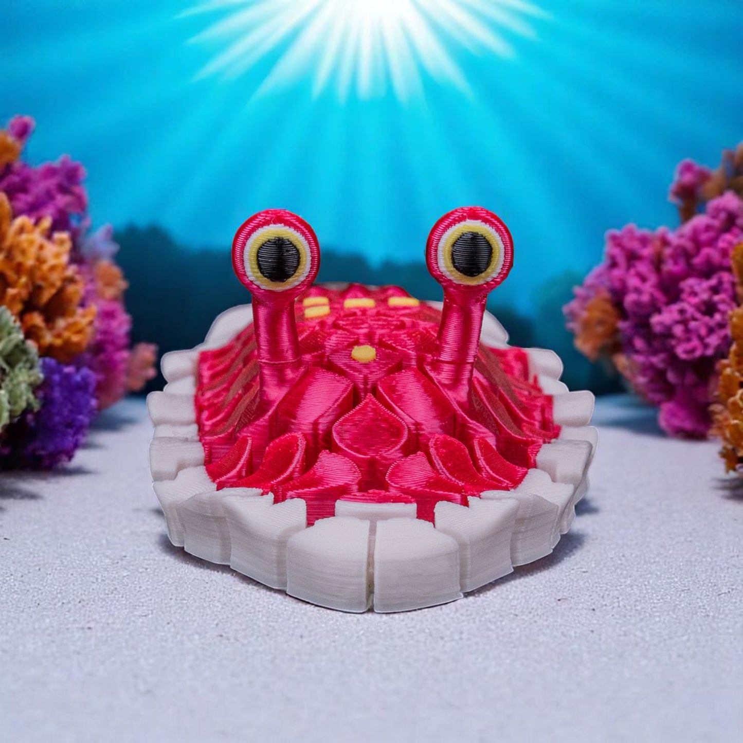 Doug the Sea Slug – 3D Printed Articulated Mesh Sea Slug Keychain | Sensory Fidget Toy & Desk Pet