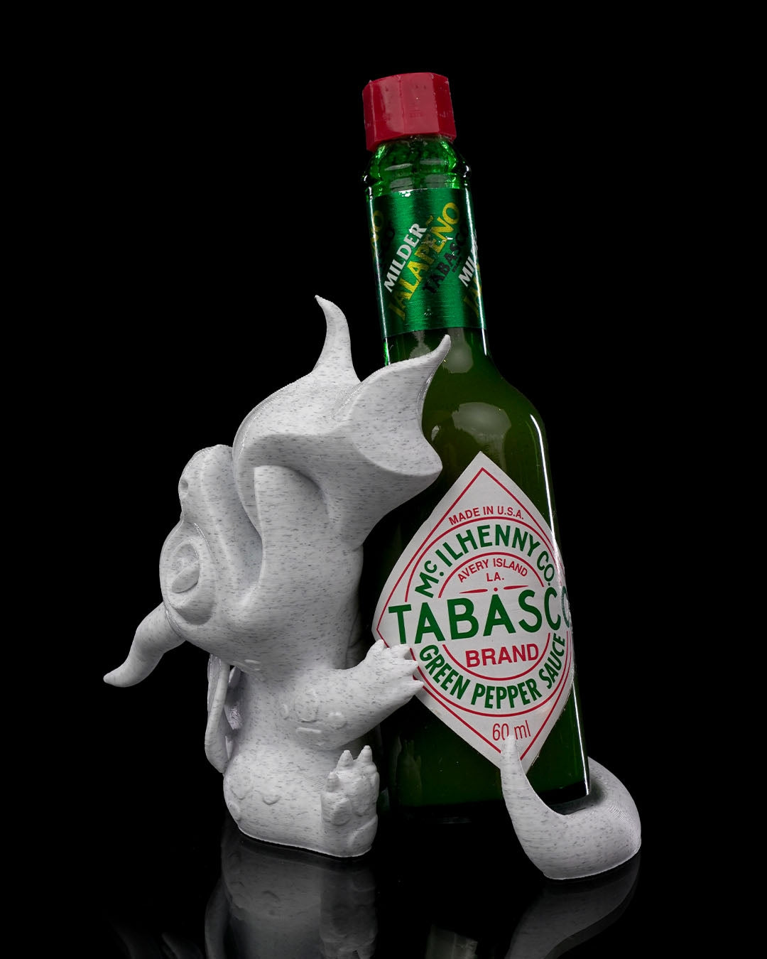 Support Tabasco imprimé en 3D Dragon's Breath – Présentoir à sauce piquante Fiery 