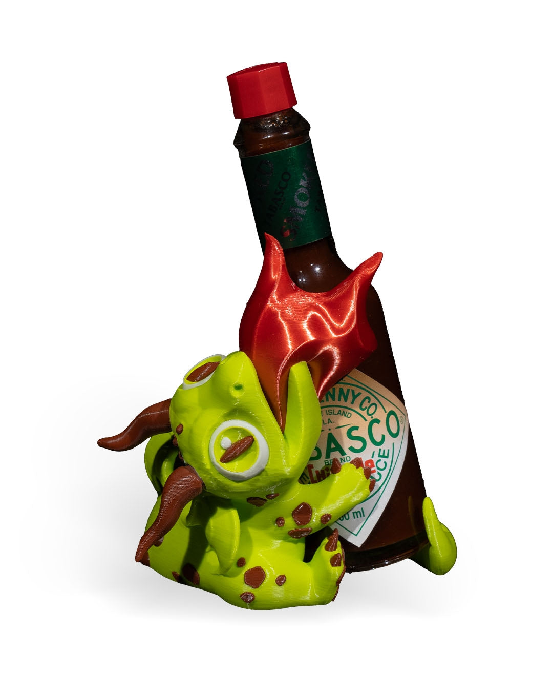 Dragon's Breath 3D Printed Tabasco Holder – Fiery Hot Sauce Display