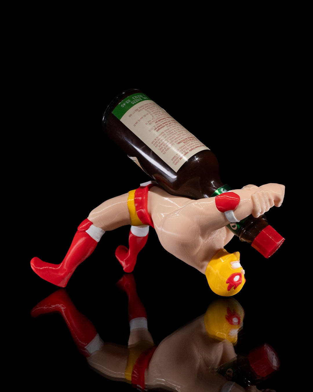 The Luchador 3D Printed Tabasco Holder – Bold Hot Sauce Display