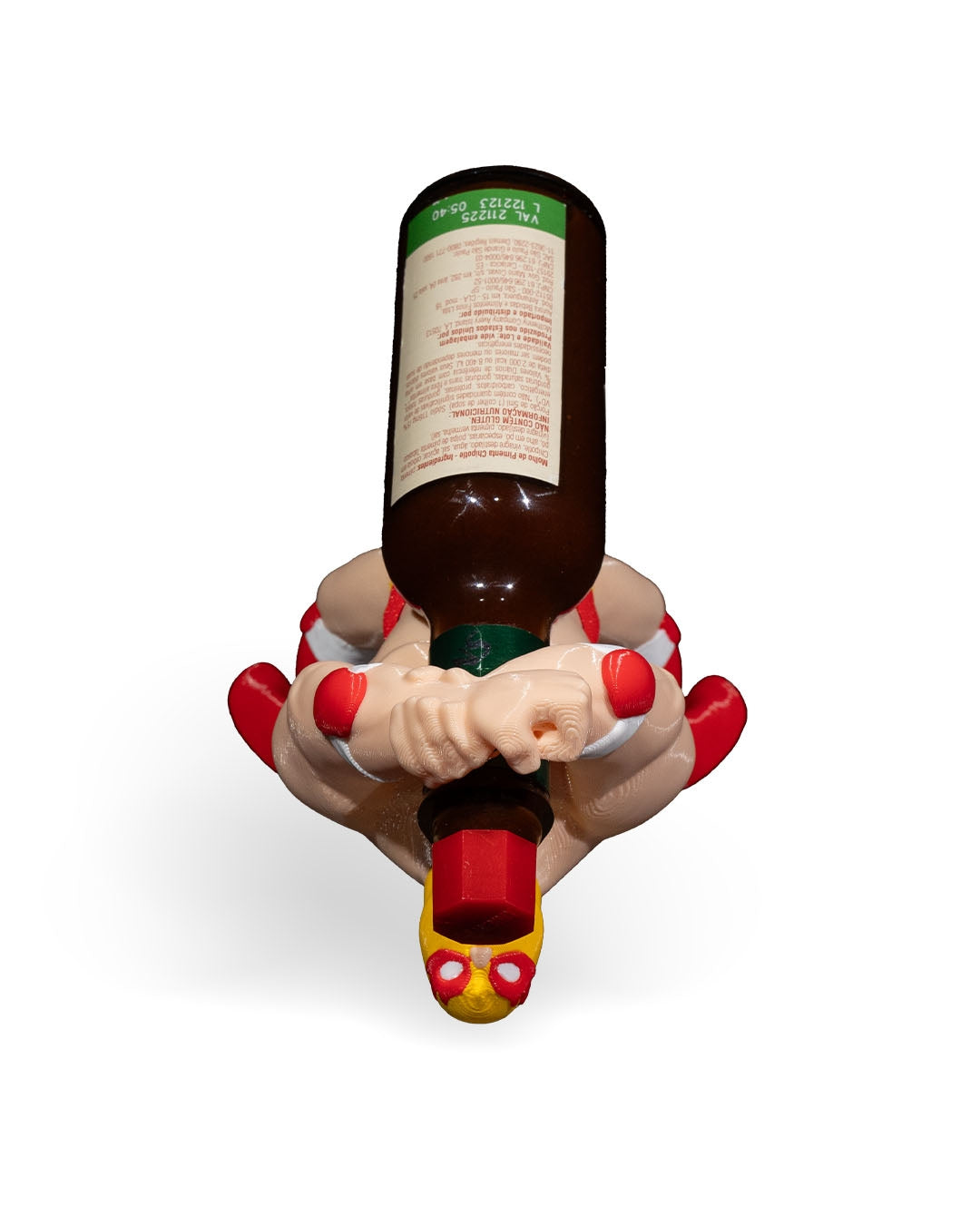 The Luchador 3D Printed Tabasco Holder – Bold Hot Sauce Display