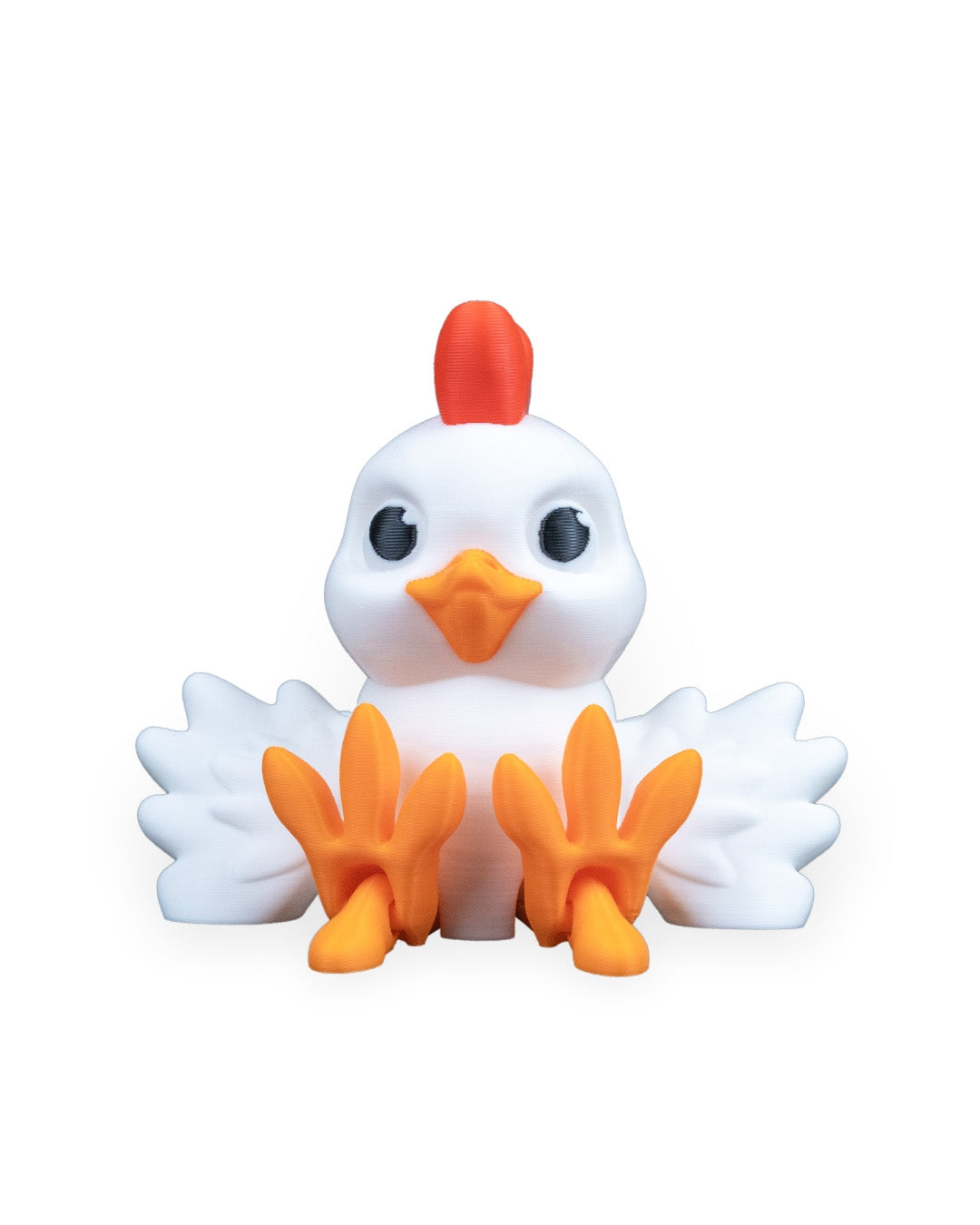 Flapper Chicken – 3D Printed Articulated Chicken Figurine | Poseable Desk Decor & Fidget Toy