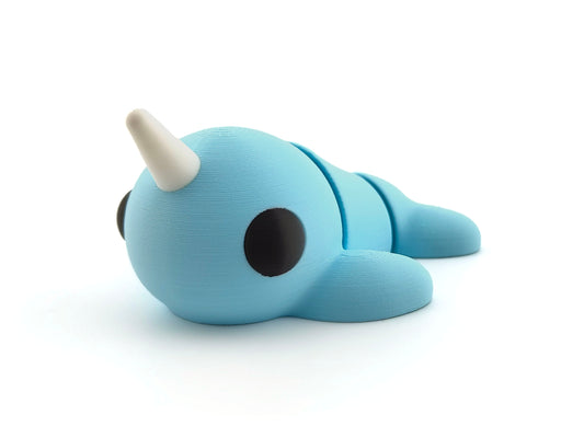 3D Printed Narwhal– Unique Animal Lover Gift, Desk Pet & Collectible Figurine