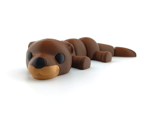 3D Printed Otter– Unique Animal Lover Gift, Desk Pet & Collectible Figurine