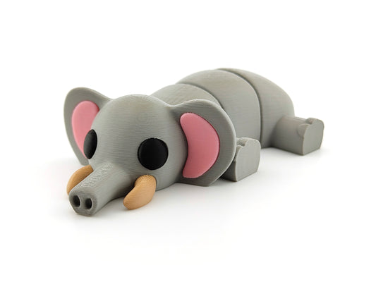 3D Printed Elephant– Unique Animal Lover Gift, Desk Pet & Collectible Figurine