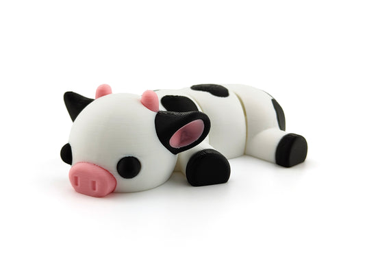 3D Printed Dairy Cow – Unique Animal Lover Gift, Desk Pet & Collectible Figurine