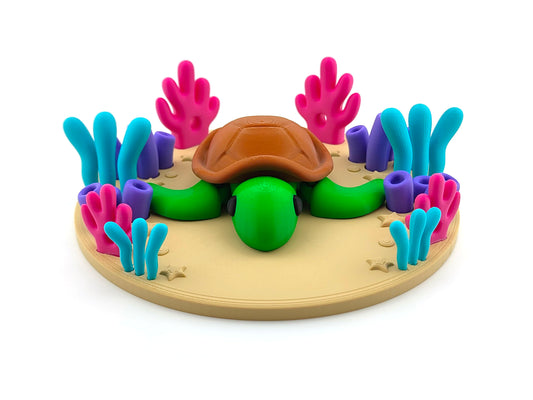 3D Printed Turtle– Unique Animal Lover Gift, Desk Pet & Collectible Figurine