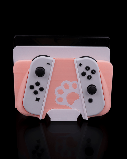 Kitty Loaf Dock Cover & Controller Holder | 3D Printed Nintendo Switch Dock & Joy-Con Stand | Single & Dual Controller Options