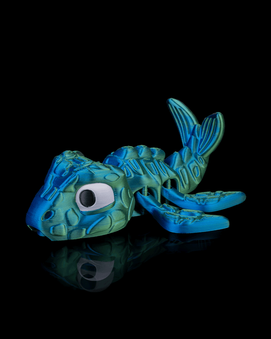 Mosasaur Flexi Dinosaur Toy – 8cm Articulated Prehistoric Sea Creature | Dual & Tri-Color Flexible Fidget Toy