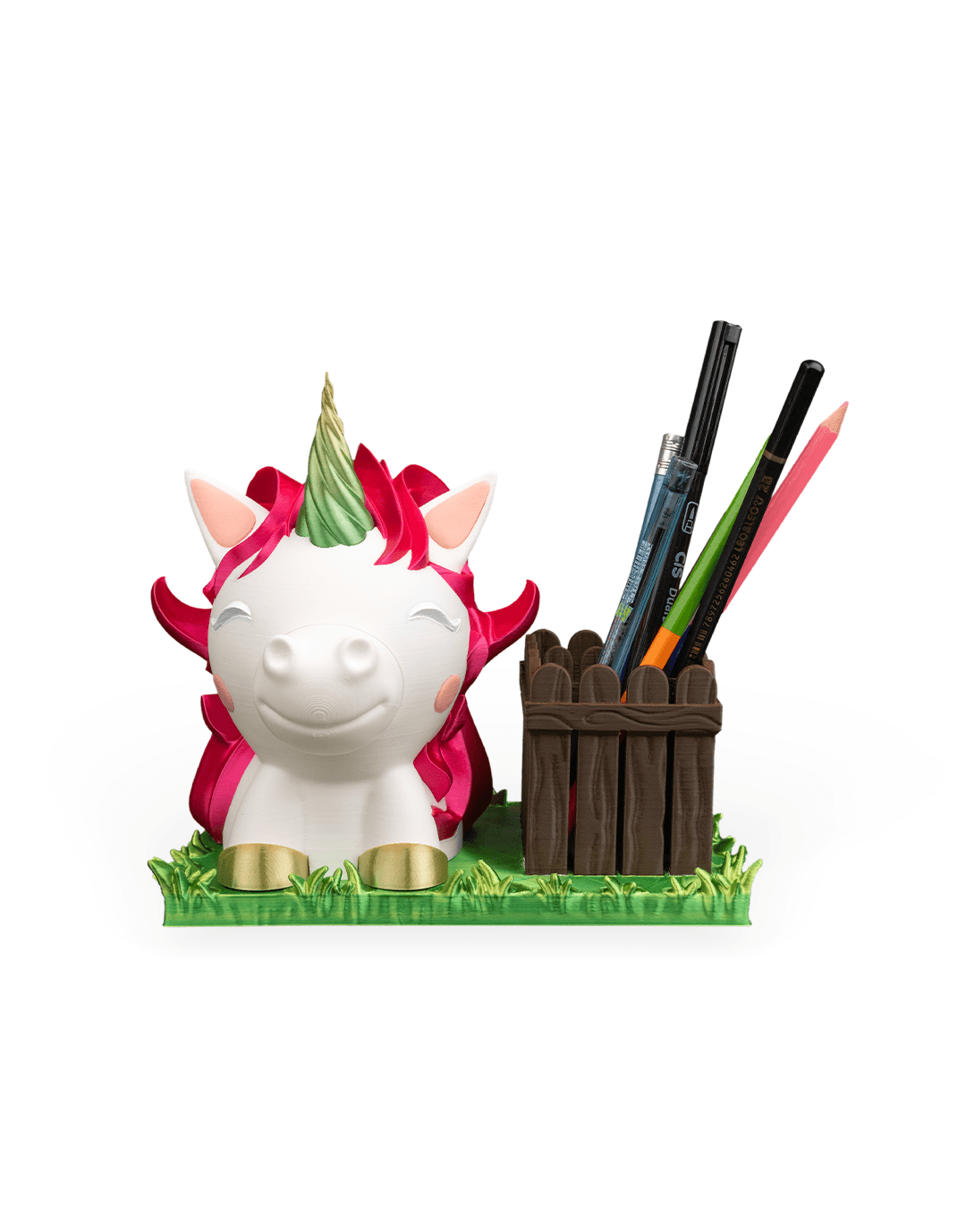 Ms. Unicorn glasses and pen holder