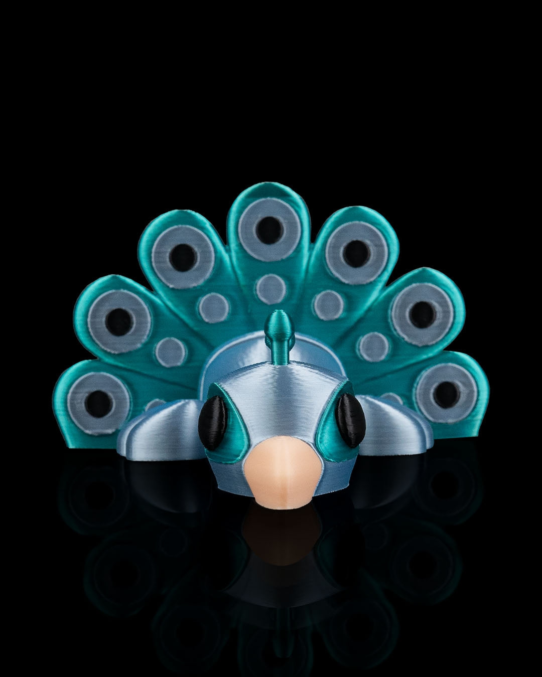 Charming 3D Printed Peacock in Cozy Field Nest – Unique Animal Lover Gift, Miniature Desk Pet & Collectible Figurine