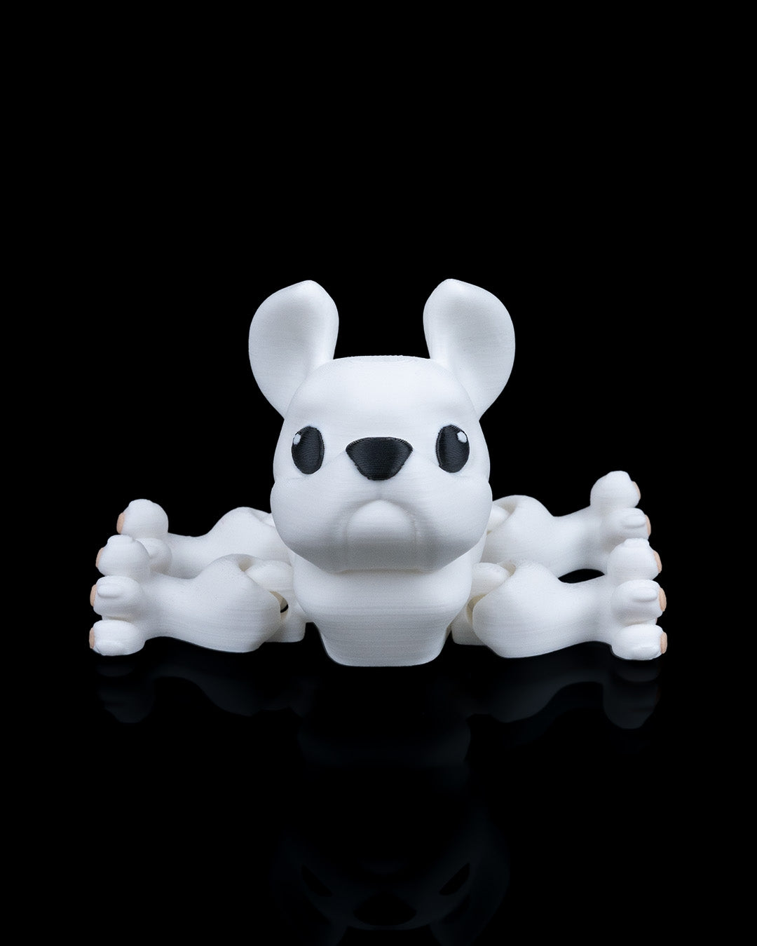 Press the French Bulldog – 3D Printed Articulated Frenchie Figurine | Poseable Desk Decor & Fidget Toy